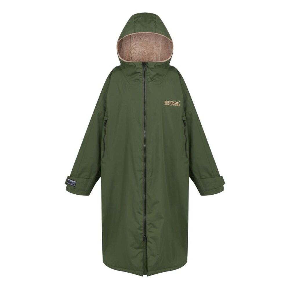 Regatta Unisex Adult Waterproof Fleece Lined Changing Robe / Dark Khaki